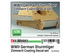WWII SturmTiger Zimmerit Decal set (1/35 RFM kit)