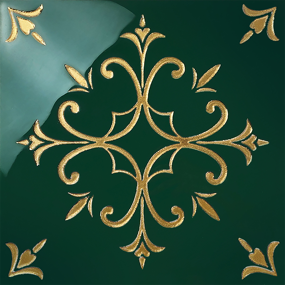 금장 300각 포인트 패턴타일카페 상가 화장실 주방 현관 바닥300-023G 바로크 그린