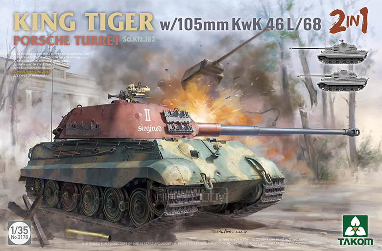 1/35] KING TIGER w/105mm KwK 46 L/68 Porsche Turret Sd.Kfz.182 [2