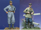 WW2 Russian Tank Crew Set 1943-45 - 2 Figures & 4 Heads