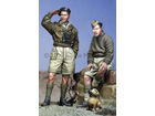 British Armoured Crew Set / 2 Figures & 4 Heads & Puppy