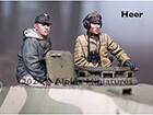 German Panzer Crew Set / 2 Figures & 4 Heads