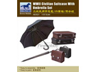 [1/35] WWII Civilian Suitcase with Umbrella Set