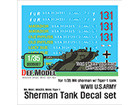 WWII US army M4 Tank company decal set