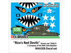 Korean war US M4A3E8 Rice's red devils Decal set (1/35 M4A3E8)