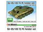 Su-85/100 TD PE Fender set (for1/35 Zvezda 3688, 3690)