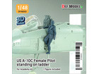 [1/48] US A-10C Female Pilot standing on ladder (for Academy A-10C kit)