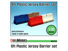 Modern 6ft Plastic Jersey Barrier set (4 PCS)