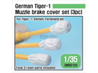WWII German Tiger-1 Muzzle brake Canvas cover set (3pc) (for Tiger, Elefant, Ferdinand kit)