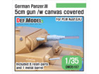 WWII German Pz.III 5cm barrel with canvas cover (for Ausf.G, H, J)