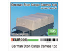 German 3ton Cargo Truck Canvas Top for Italeri, Tamiya kit
