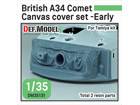 British A34 Comet Canvas Cover set - Early (for 1/35 Tamiya kit)