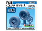 [1/32] Vought F4U Corsair Wheel set 1 (for Tamiya 1/32)