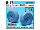 B-17 Flying Fortress Wheel set 2 (for Revell 1/48)