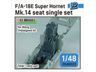 F/A-18E Super Hornet Mk.14 seat single set for 1/48 kit