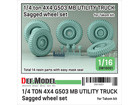 [1/16] WW2 US 1/4 ton G503 Utility Truck Wheel set (for 1/16 Takom kit)