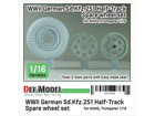 [1/16] WW2 GERMAN Sd.Kfz. 251 Half Track Spare Wheel set (for AHHQ, Trumpeter 1/16 kit)