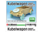 [1/24] WWII German Kubelwagen Sagged Wheel set 1 (for Hasegawa 1/24)