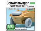 WWII Schwimmwagen Wide Wheel set [1] (for Tamiya, AFV club 1/35)