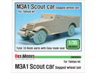 US M3A1 Scout car Sagged Wheel set (for Tamiya 1/35)