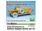 British RR Armoured car balloon Sagged Wheel set-2 for Meng 1/35 kit