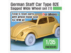 WWII German staff car Type 82E Wide Wheelset (1) (for RFM 1/35)