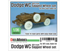 US Dodge WC 4X4 truck Sagged Wheel set (for AFVclub, Italeri 1/35)