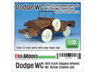 US Dodge WC 4X4 truck Sagged Wheel w/ snow chains set (for AFVclub, Italeri 1/35)