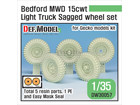 British Bedford MWD 15cwt Truck Sagged wheel set (for Gecko models)