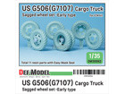WW2 US G506(G7107) Cargo Truck wheel set- Early type (for ICM)