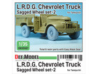 British L.R.D.G. Chevrolet Truck Sagged wheel set (2) (for Tamiya 1/35)