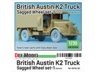 British Austin K2 Truck Sagged wheel set (1) (for Airfix 1/35)