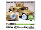 M1151 HMMWV MT/R Sagged Wheel set- One piece type (for Academy 1/35)