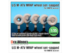 U.S M-ATV MRAP Sagged wheel set (for Kinetic 1/35)