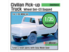 Civilan Pick up Truck Sagged Wheel set(2) (for Meng Model 1/35)