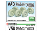 French VAB Sagged Wheel set 1-Mich. XL ( for Heller 1/35 6 wheel included)