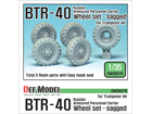 Russian BTR-40 Sagged Wheel set ( for Trumpeter 1/35)