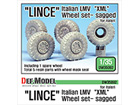 Italian LMV Lince Mich.'XML' Sagged Wheel set ( for Italeri 1/35)