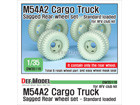 US M54A2 Cargo Truck Sagged Rear Wheel set- Standard loaded (for AFV club 1/35)