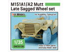 M151A1/A2 Mutt Jeep Sagged Wheel set (for Academy/Tamiya 1/35)