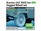 Russian UAZ 3909 Van Sagged wheel set (for Zvezda 1/35)