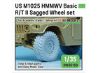US M1025 HMMWV Basic R/T II Sagged wheel set (for Academy, Italeri, Tamiya 1/35)