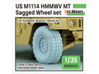 US M1114 HMMWV MT Sagged wheel set (for Academy 1/35)