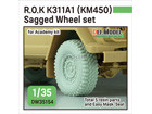 R.O.K K311A1 Armoured truck (KM450) Sagged Wheel set (for Academy 1/35)