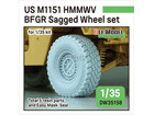 US HMMWV BFGR Sagged Wheel set (for 1/35 kit)