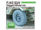 FJ43 SUV Sagged Wheel set (for 1/35 AK interactive kit)