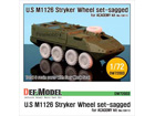 M1126 Stryker Sagged Wheel set (for ACADEMY/Trumpeter 1/72)