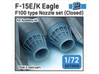 [1/72] F-15E/K Eagle F100 type Nozzle set (Closed) for Academy 1/72