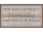 NAMEPLATE - KING GEORGE V & PRINCE OF WALES