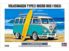 [1/24] VOLKSWAGEN TYPE 2 MICRO BUS (1963) w/SURFBOARD